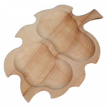 Platou din lemn pentru servire aperitive, 35x26 cm
