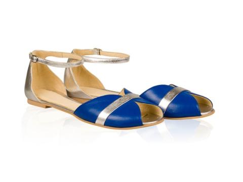 Sandale dama Candy albastru/argintiu N9 de la Ana Shoes Factory Srl