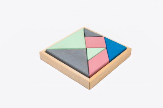 Jucarie set handmade Marc Toys, Tangram Verde