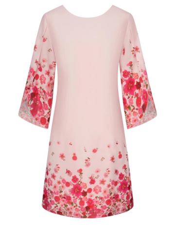 Rochie eleganta peste genunchi, mulata pe corp, maneci 3 4