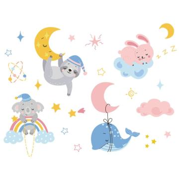Sticker autocolant perete copii, Animale Somnoroase