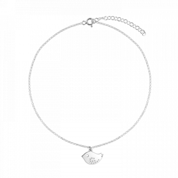 Bratara de picior din argint, vrabiuta, 22-27 cm de la Atelier Lolit Srl