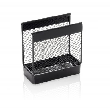 Suport servetele metalic negru, 13.3x6.7x14 cm - design mesh