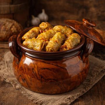 Oala de sarmale sau friptura din lut smaltuit, 7 litri