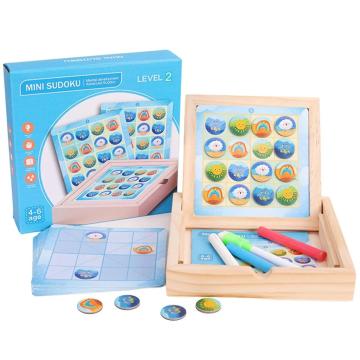 Jucarie educativa sudoku, pentru copii, din lemn de la Saralma Shop Srl