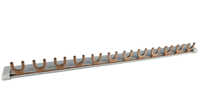 Bara pieptene busbar OMU System 1 pol 63A izolata 210mm 10mm de la Ledo Line Srl