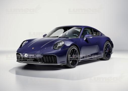 Imagine comestibila tort din zahar Porsche albastru de la Lumea Basmelor International Srl