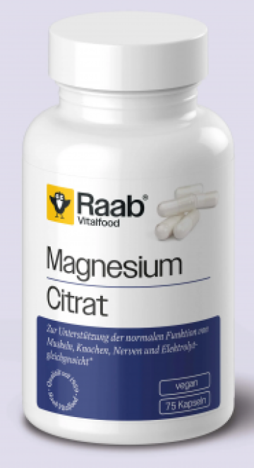 Supliment alimentar Citrat de magneziu 840mg, 75 capsule
