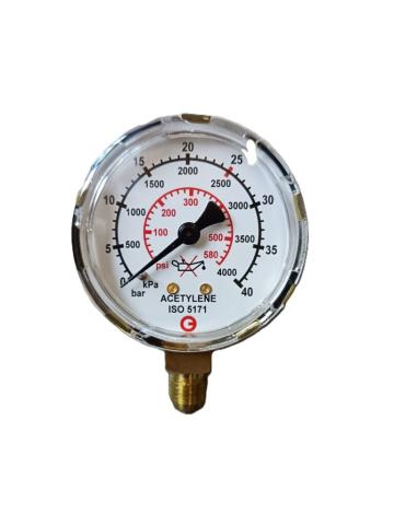Manometru reductor - acet. - 40 bar GCE