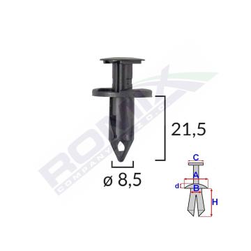 Clips fixare pentru Audi/Seat/VW/Mazda/Nissan 8.5x21.5mm