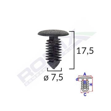 Clips tapiterie pentru Opel/Citroen/Peugeot - negru set 10