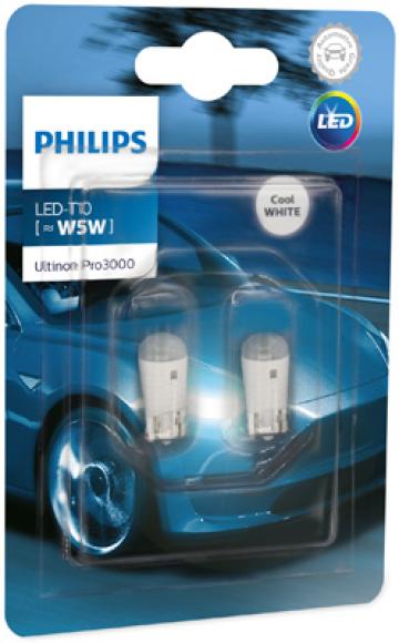 Set 2 becuri led exterior 12V T10 W21x9.5D Ultinon Pro3000 de la Auto Care Store Srl