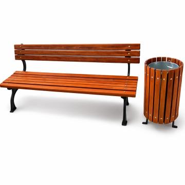 Set banca de parc + cos de gunoi 991 de la Mobilier Stradal Ygrocris Srl