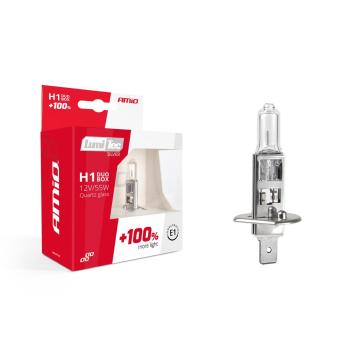 Set becuri cu halogen H1 12V 55W Lumitec Silver + 100% duo