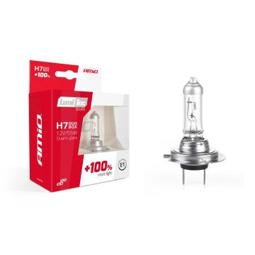 Set becuri cu halogen H7 12V 55W Lumitec silver + 100% duo