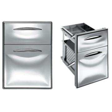 Modul din inox cu 2 sertare