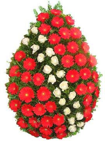 Coroana gerbera si trandafiri 15