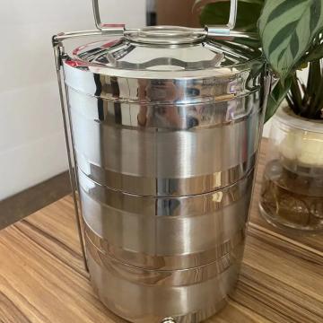Sufertas cu 3 boluri inox 500 ml supraetajate cu capac de la Ad Horeca Concept Srl