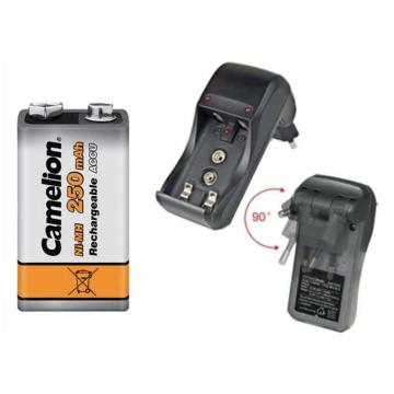 Set acumulator 9V Ni-MH 250 mAh + incarcator de la Dari Tehnologies Srl