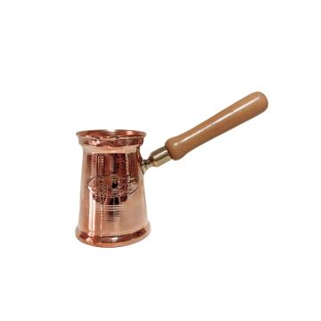 Ibric cafea 250 ml din cupru solid si maner lemn de la Baralchim Srl