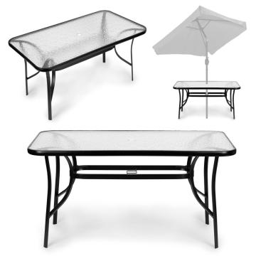 Masa de gradina din sticla cu cadru metalic 120x70 cm de la Leziter Kft.