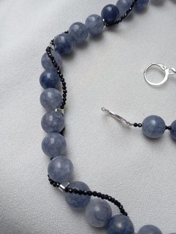 Set bijuterii cu Angelit si Hematit argintat de la Crissy Atelier Srl