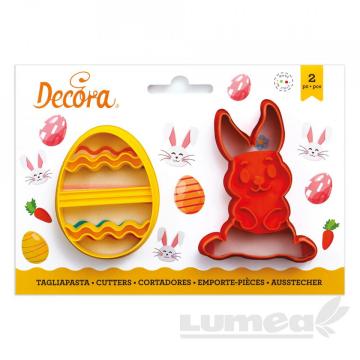Set decupatoare Iepuras si ou de paste, 2buc. - Decora de la Lumea Basmelor International Srl