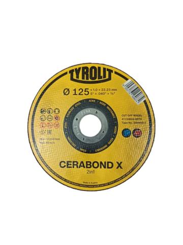 Disc debitare Cerabond X 125x1 - 5 buc/pachet Tyrolit