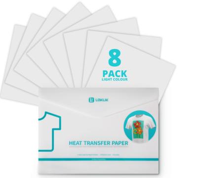 Hartie transfer termic Loklik&nbsp;&nbsp;A4 - Light - 8 Pack de la Luma Atelier