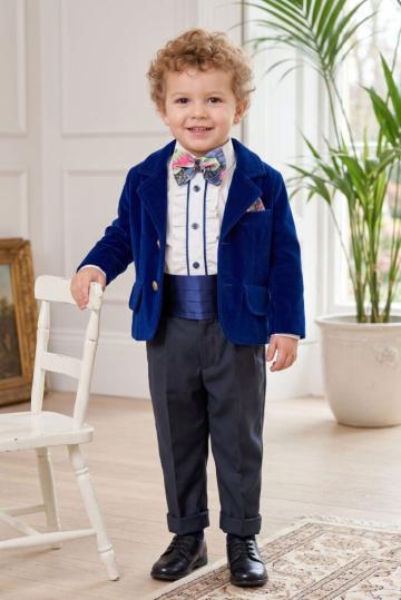 Costum Ralph - catifea bleumarin de la Andreeatex