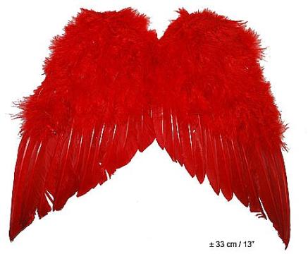 Accesoriu party Aripi rosii pene 35x36 cm - 54763 de la Hobbyplanet Romania