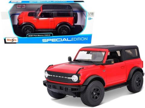 Macheta auto Ford Bronco Wildtrak Rosu , 1:18 Maisto de la Hobbyplanet Romania