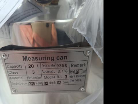 Masura gradata etalon inox 20l