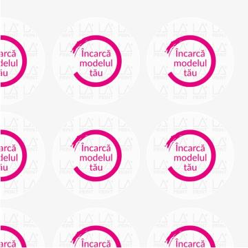 Sticker PVC, decupat cerc, laminat