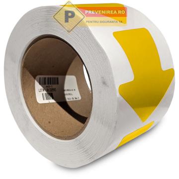 Banda cu stickere autoadezive - sageti galbene individuale
