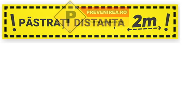 Banda pentru podea 2 metri - Marcheaza distanta de la Prevenirea Pentru Siguranta Ta G.I. Srl