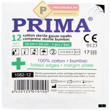 Comprese sterile din tifon - 100% bumbac, de unica folosinta