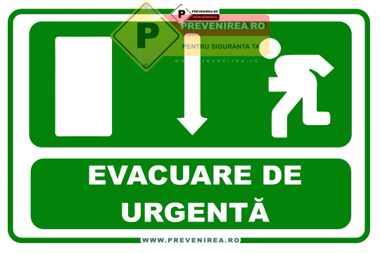 Indicator evacuare sageata jos - siguranta rapida