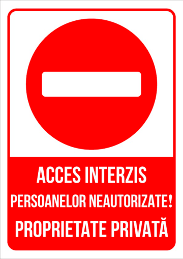Indicator pentru acces interzis persoanelor neautorizate