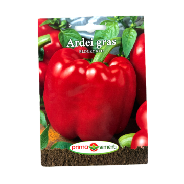 Seminte ardei gras Blocky Red 0,7 gr, Prima Sementi