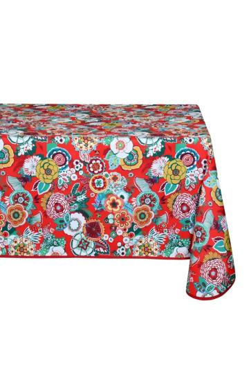 Fata de masa Gipsy 140X240 cm, culoare rosu, 100% poliester de la URBANIX SRL