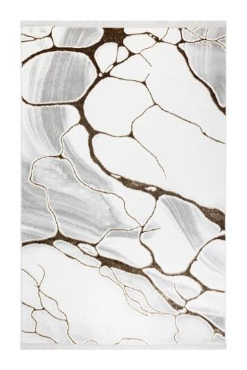 Covor living Aura Lux 53473A Maro / Alb MoftX de la URBANIX SRL