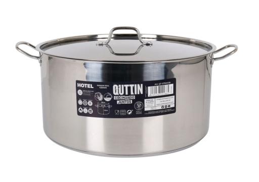 Cratita inox cu capac Hotel 21.5litri inductie - 38xH19 cm
