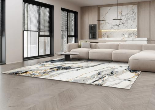 Covor Marmo 40869A Auriu / Negru Moftx de la URBANIX SRL
