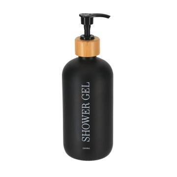 Dispenser gel dus 500ml sticla/ bambus - negru mat de la URBANIX SRL
