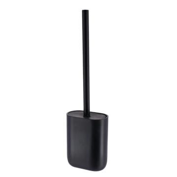Perie de toaleta ovala - negru compozitie polirasina + PVC