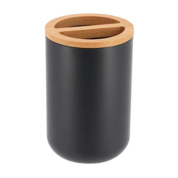 Suport periute plastic / bambus comp rotund - negru