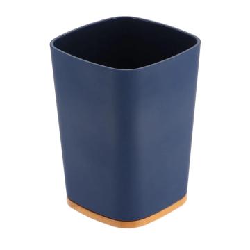 Suport periute plastic si bamboo - albastru
