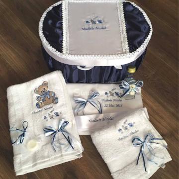 Set trusou cutie botez baietel Teddy