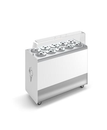 Vitrina mobila de inghetata cu racire ventilata